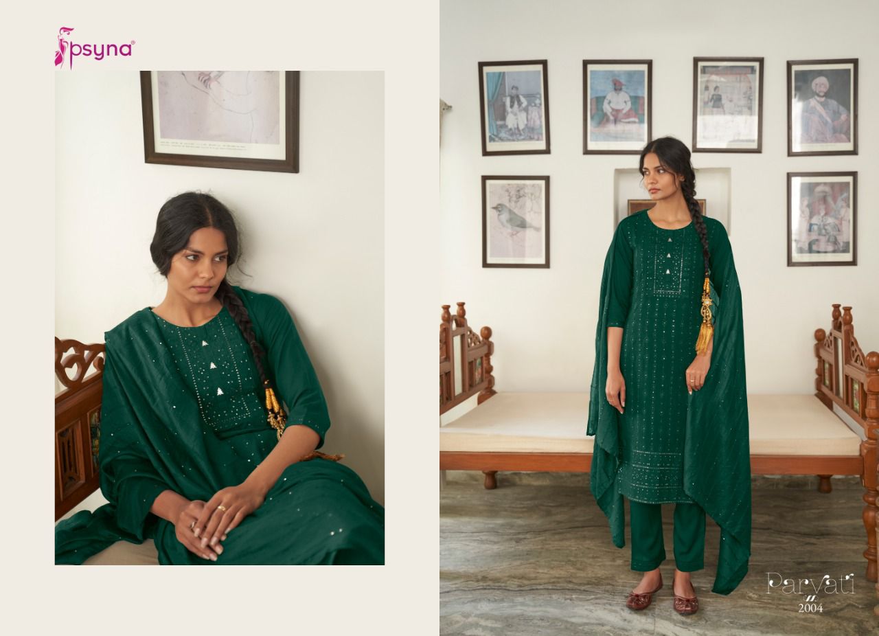 Psyna Parvati 2 Fancy Festive Wear Latest Kurti Pant With Dupatta Collection